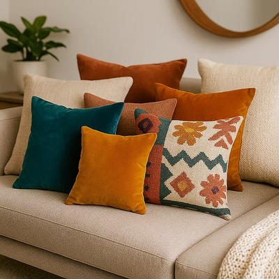 Jamais assez de coussins – Unis, colorés et imprimés : les tendances déco