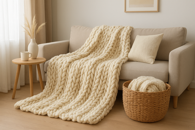 La tendance du plaid XXL : cocooning, style et confort à grande échelle