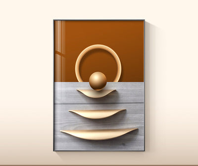 WALL ART COLLECTION : IMPRESSION SUR TOILE MODERNE TERRACOTTA