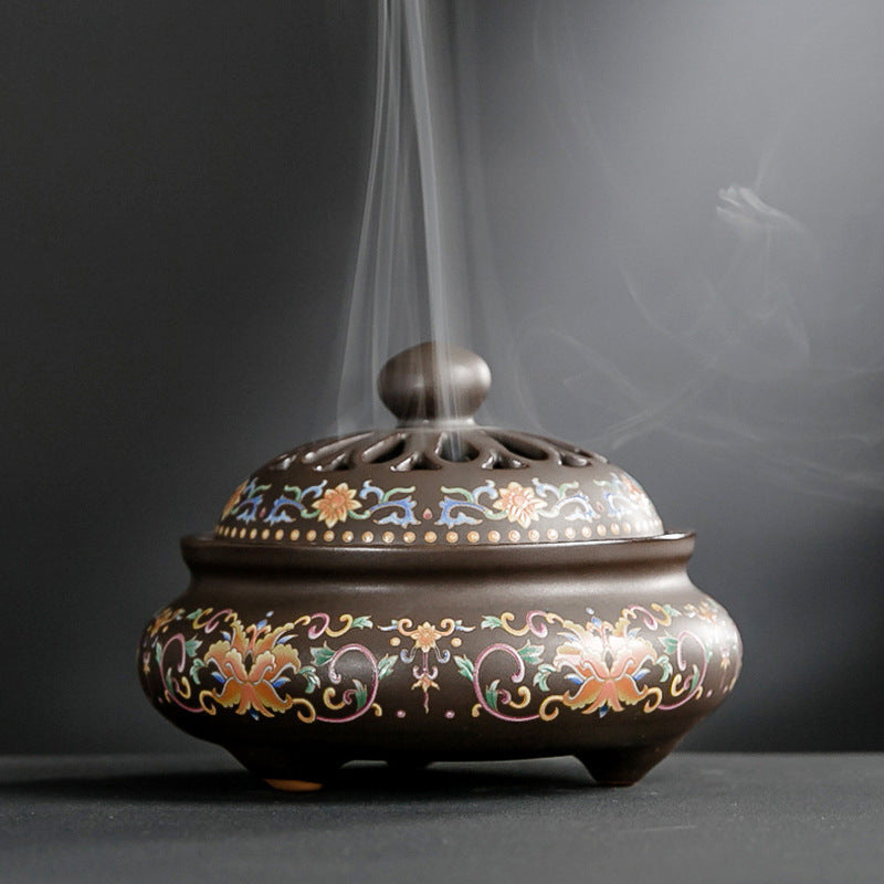 BRULE ENCENS IMPERIAL EN PORCELAINE DE DEHUA FAIT MAIN