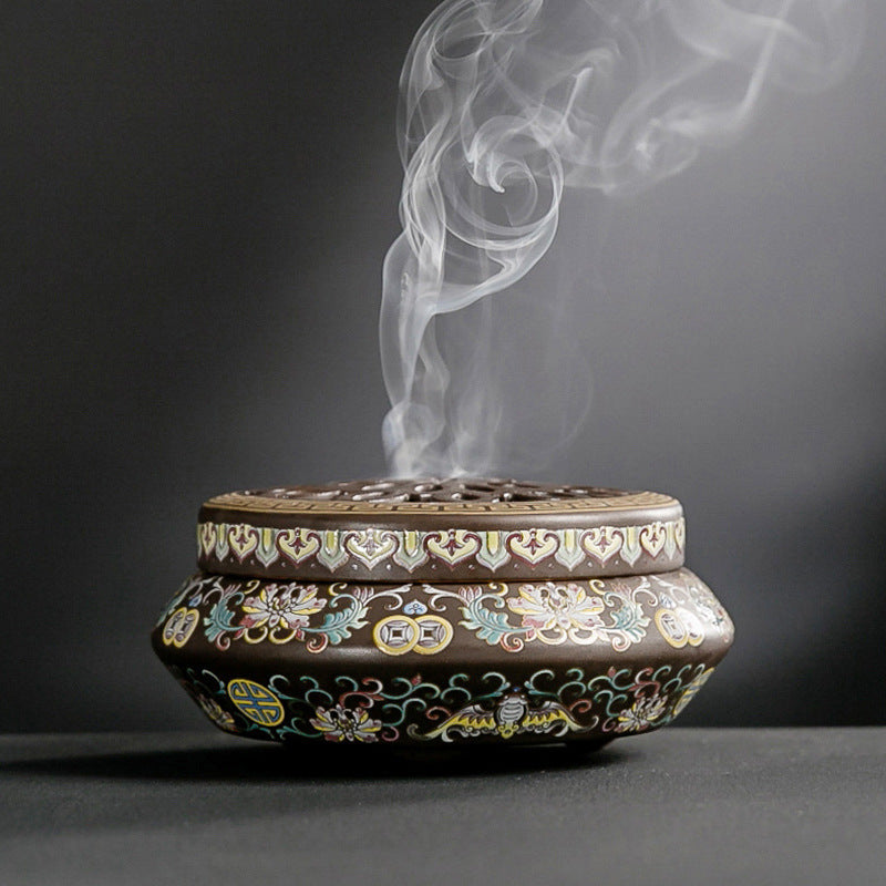 BRULE ENCENS IMPERIAL EN PORCELAINE DE DEHUA FAIT MAIN