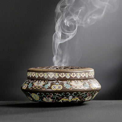 BRULE ENCENS IMPERIAL EN PORCELAINE DE DEHUA FAIT MAIN