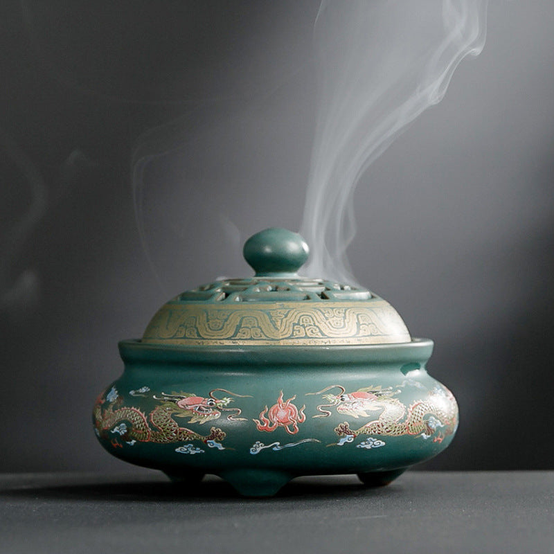 BRULE ENCENS IMPERIAL EN PORCELAINE DE DEHUA FAIT MAIN