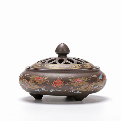 BRULE ENCENS IMPERIAL EN PORCELAINE DE DEHUA FAIT MAIN
