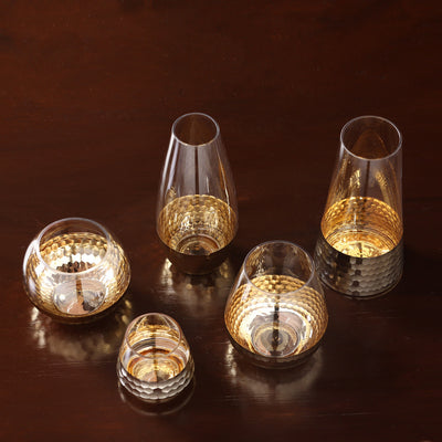 VASE EN VERRE TRANSPARENT COLLECTION « Alvéole »