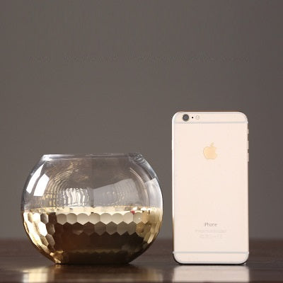 VASE EN VERRE TRANSPARENT COLLECTION « Alvéole »