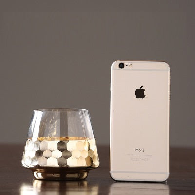 VASE EN VERRE TRANSPARENT COLLECTION « Alvéole »