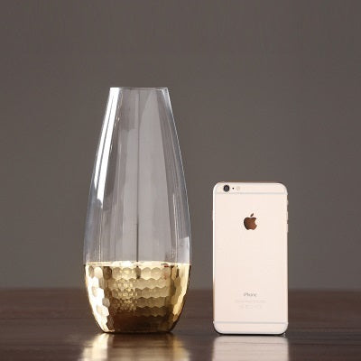 VASE EN VERRE TRANSPARENT COLLECTION « Alvéole »