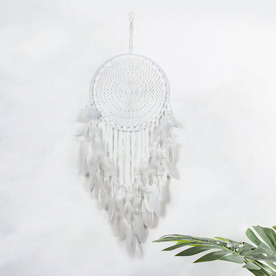 ATTRAPE-REVES EN PLUMES ET COTON NATUREL