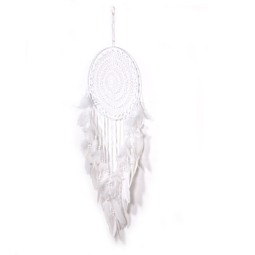 ATTRAPE-REVES EN PLUMES ET COTON NATUREL