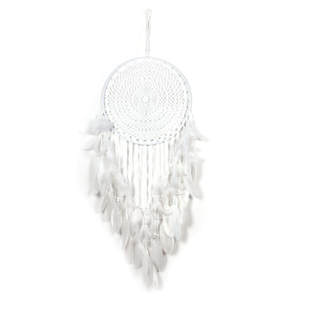 ATTRAPE-REVES EN PLUMES ET COTON NATUREL