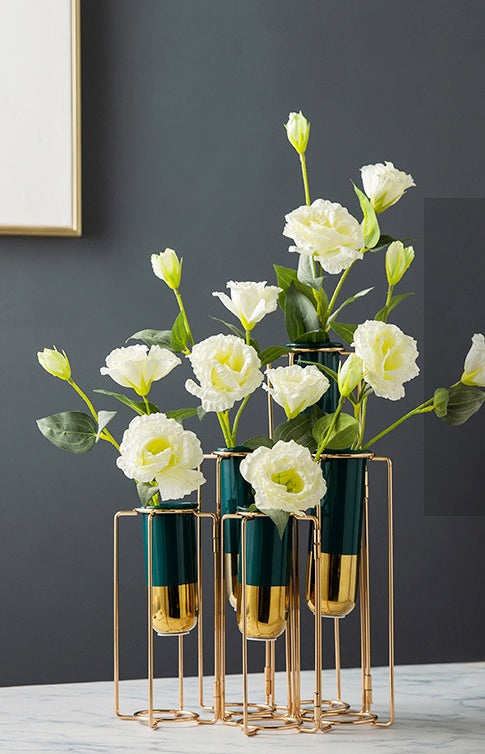 SOLIFLORE CERAMIQUE MODULABLE « Skyline » – VERT EMERAUDE ET OR