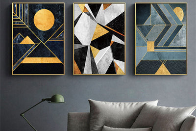 iMPRESSION SUR TOILE FORME GEOMETRIQUE STYLE NORDIQUE