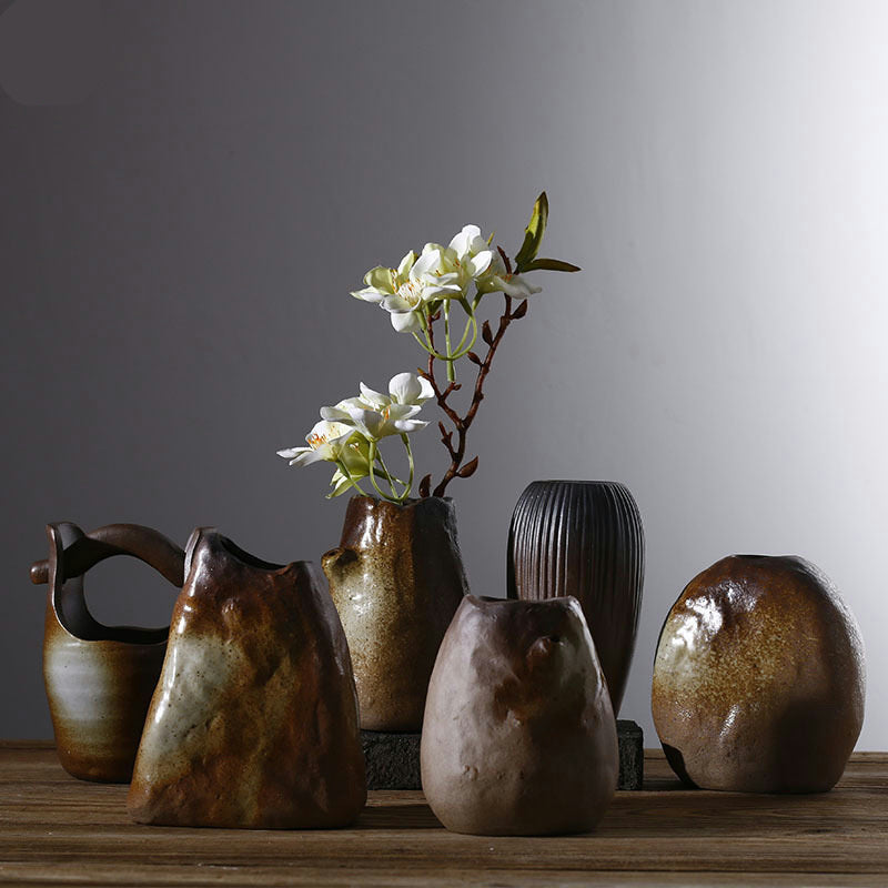 COLLECTION « WABI-SABI » - VASES JAPONAIS EN GRES FAIT MAIN
