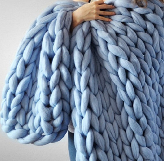 PLAID SUPER EPAIS EN LAINE TISSEE