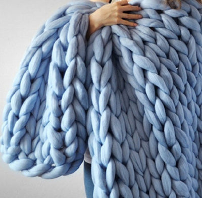 PLAID SUPER EPAIS EN LAINE TISSEE