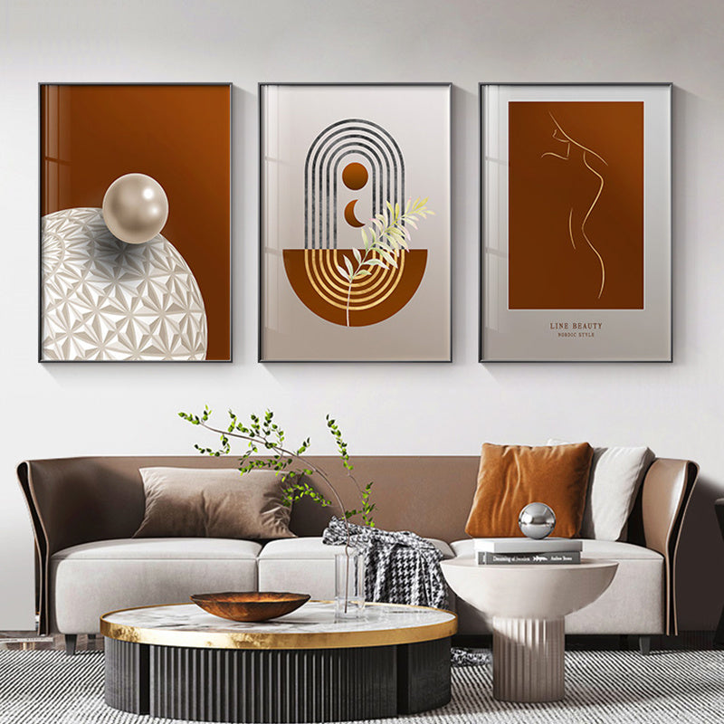 WALL ART COLLECTION : IMPRESSION SUR TOILE MODERNE TERRACOTTA