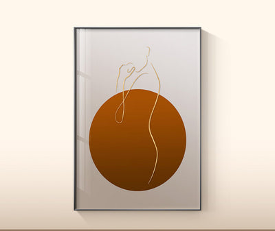 WALL ART COLLECTION : IMPRESSION SUR TOILE MODERNE TERRACOTTA