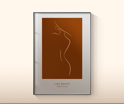 WALL ART COLLECTION : IMPRESSION SUR TOILE MODERNE TERRACOTTA