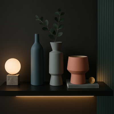 VASE DESIGN CERAMIQUE STYLE NORDIQUE - FINITION MATE
