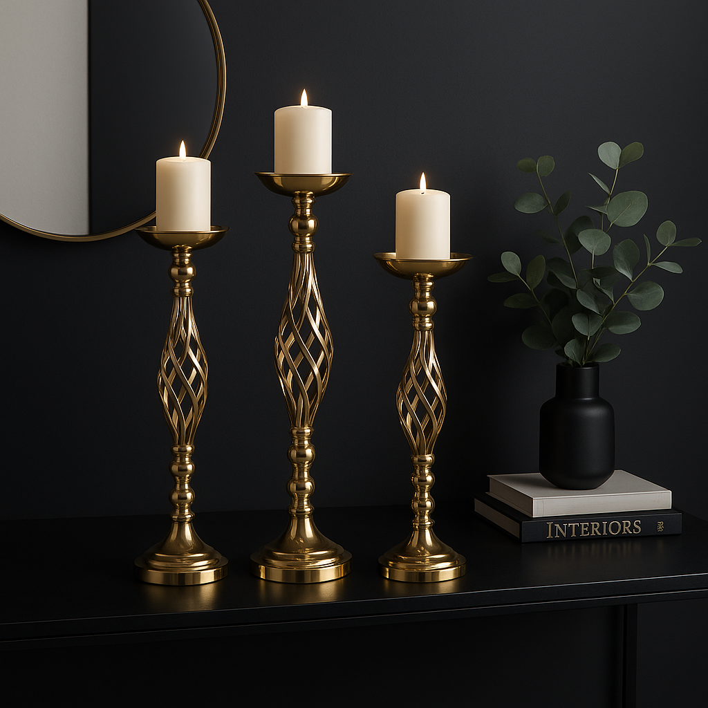 CHANDELIER AJOURE SUR PIED – METAL POLI