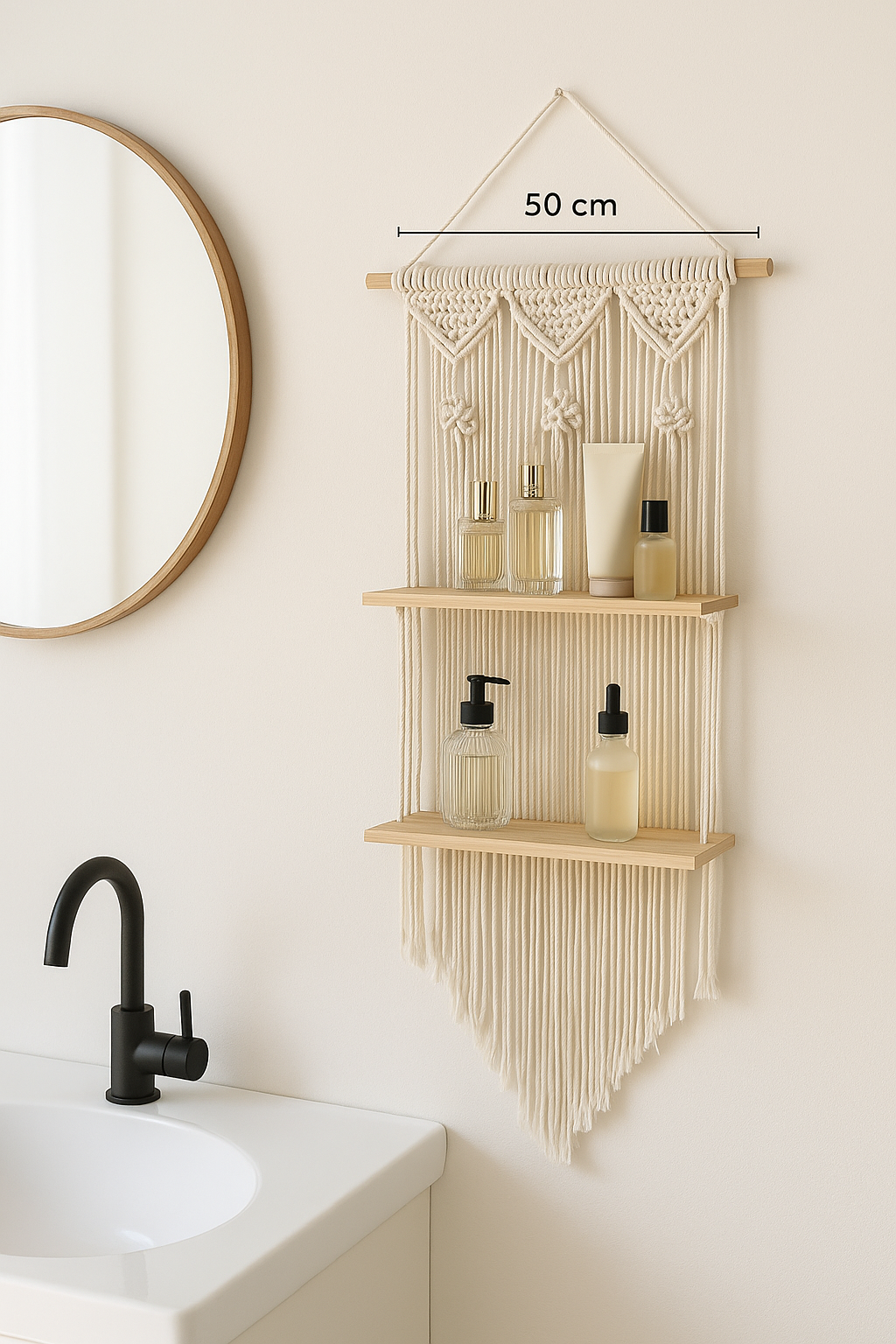 ETAGERE MURALE MACRAMé STYLE BOHEME