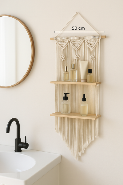 ETAGERE MURALE MACRAMé STYLE BOHEME