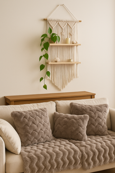 ETAGERE MURALE MACRAMé STYLE BOHEME