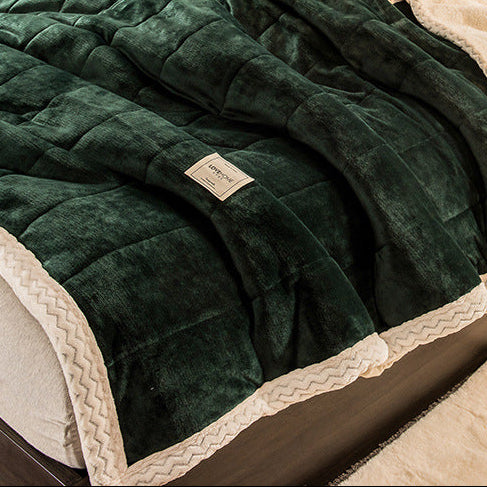 JETES DE LIT - COUVERTURE MOLLETONEE DOUBLE POLAIRE