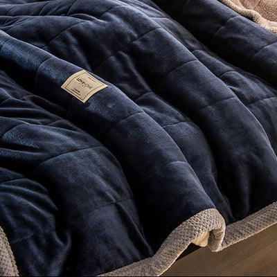 JETES DE LIT - COUVERTURE MOLLETONEE DOUBLE POLAIRE