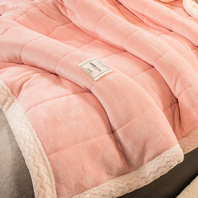 JETES DE LIT - COUVERTURE MOLLETONEE DOUBLE POLAIRE