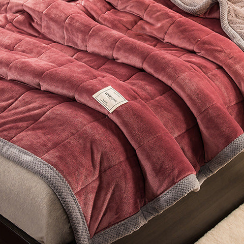 JETES DE LIT - COUVERTURE MOLLETONEE DOUBLE POLAIRE