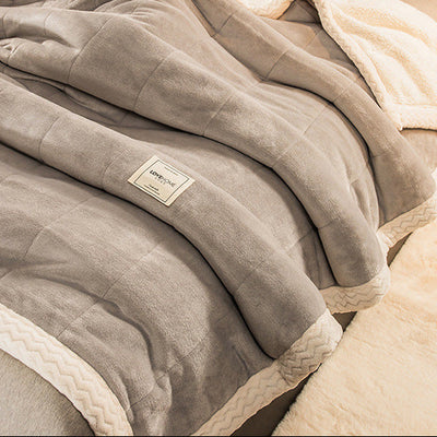 JETES DE LIT - COUVERTURE MOLLETONEE DOUBLE POLAIRE