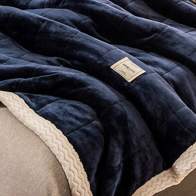 JETES DE LIT - COUVERTURE MOLLETONEE DOUBLE POLAIRE