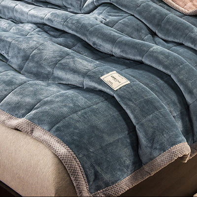 JETES DE LIT - COUVERTURE MOLLETONEE DOUBLE POLAIRE