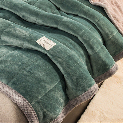 JETES DE LIT - COUVERTURE MOLLETONEE DOUBLE POLAIRE