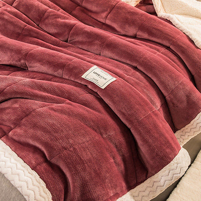 JETES DE LIT - COUVERTURE MOLLETONEE DOUBLE POLAIRE