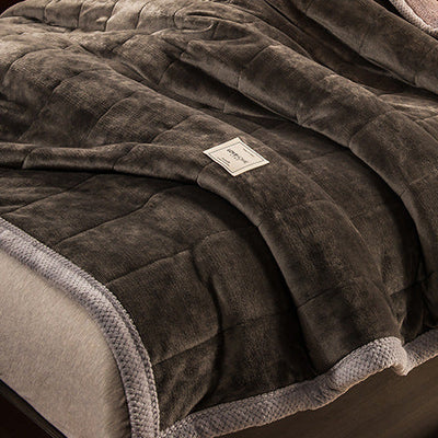JETES DE LIT - COUVERTURE MOLLETONEE DOUBLE POLAIRE