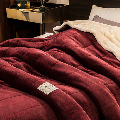 JETES DE LIT - COUVERTURE MOLLETONEE DOUBLE POLAIRE