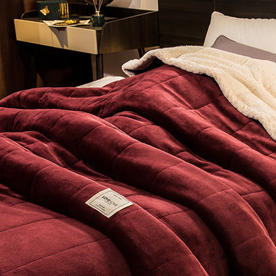 JETES DE LIT - COUVERTURE MOLLETONEE DOUBLE POLAIRE