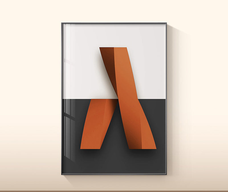 WALL ART COLLECTION : IMPRESSION SUR TOILE MODERNE TERRACOTTA