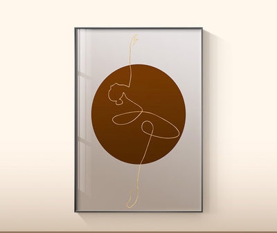 WALL ART COLLECTION : IMPRESSION SUR TOILE MODERNE TERRACOTTA