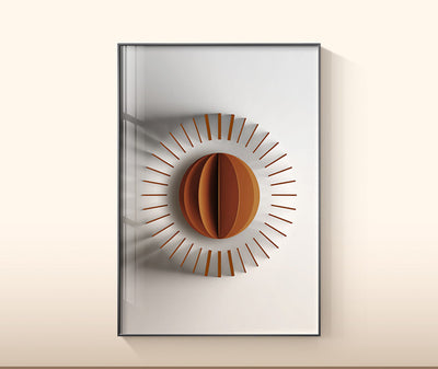 WALL ART COLLECTION : IMPRESSION SUR TOILE MODERNE TERRACOTTA
