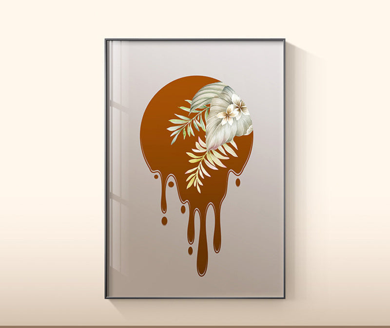 WALL ART COLLECTION : IMPRESSION SUR TOILE MODERNE TERRACOTTA