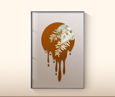 WALL ART COLLECTION : IMPRESSION SUR TOILE MODERNE TERRACOTTA